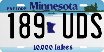 MN license plate 189UDS
