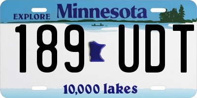 MN license plate 189UDT