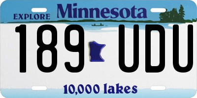 MN license plate 189UDU