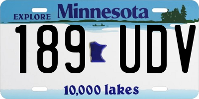 MN license plate 189UDV