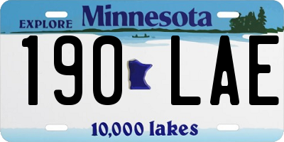 MN license plate 190LAE