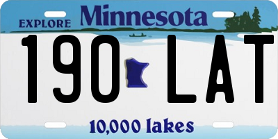 MN license plate 190LAT