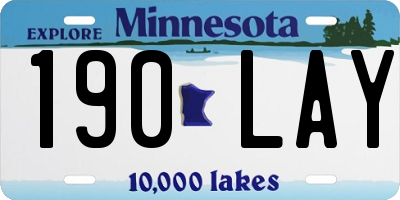 MN license plate 190LAY