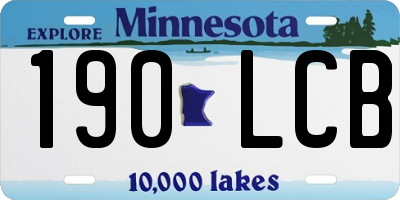 MN license plate 190LCB