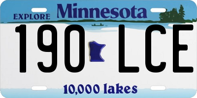 MN license plate 190LCE