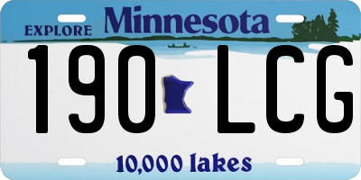 MN license plate 190LCG