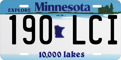 MN license plate 190LCI