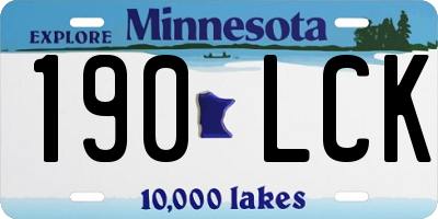 MN license plate 190LCK