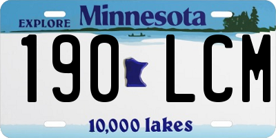 MN license plate 190LCM