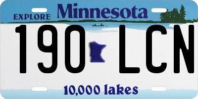 MN license plate 190LCN