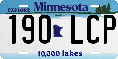 MN license plate 190LCP