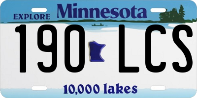 MN license plate 190LCS