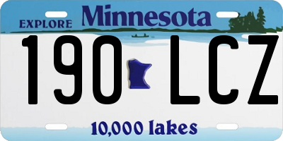 MN license plate 190LCZ