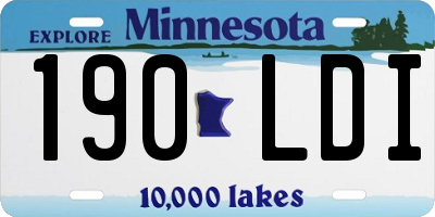 MN license plate 190LDI