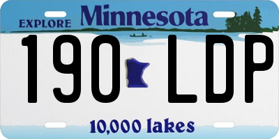 MN license plate 190LDP