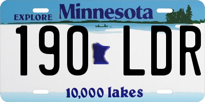 MN license plate 190LDR