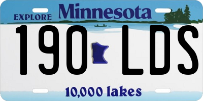 MN license plate 190LDS