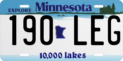 MN license plate 190LEG