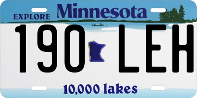 MN license plate 190LEH