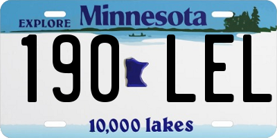 MN license plate 190LEL