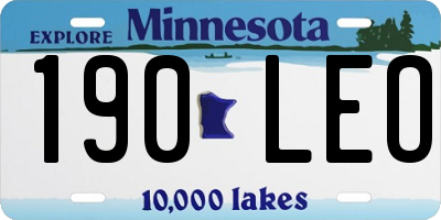 MN license plate 190LEO