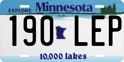MN license plate 190LEP