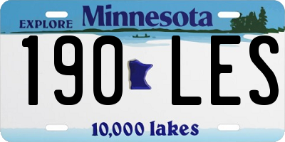 MN license plate 190LES