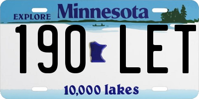 MN license plate 190LET