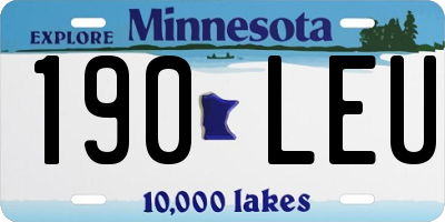 MN license plate 190LEU