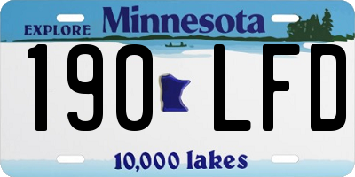 MN license plate 190LFD