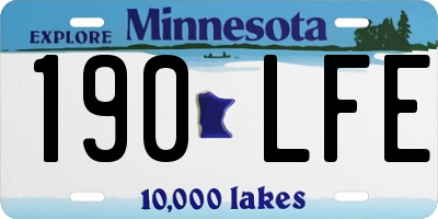 MN license plate 190LFE
