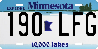 MN license plate 190LFG