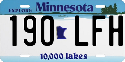 MN license plate 190LFH