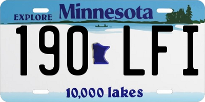 MN license plate 190LFI
