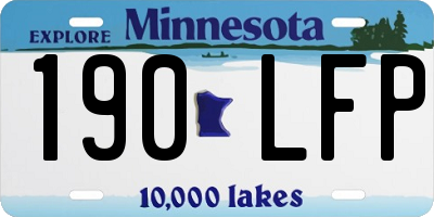 MN license plate 190LFP