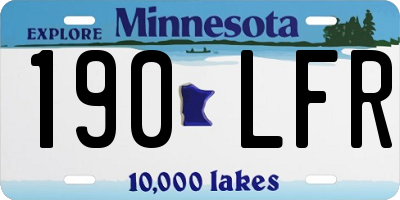 MN license plate 190LFR
