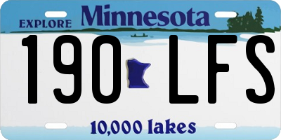MN license plate 190LFS