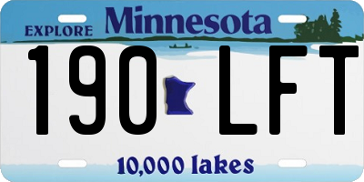 MN license plate 190LFT