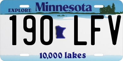 MN license plate 190LFV