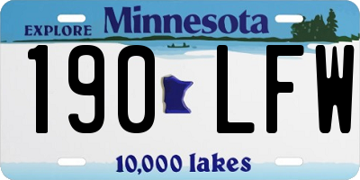 MN license plate 190LFW
