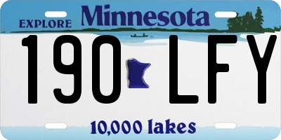 MN license plate 190LFY