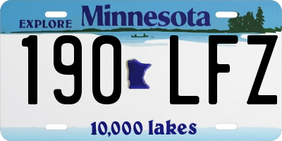 MN license plate 190LFZ