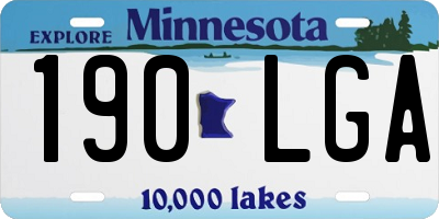 MN license plate 190LGA