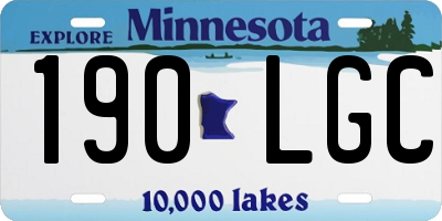 MN license plate 190LGC