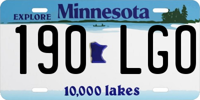 MN license plate 190LGO