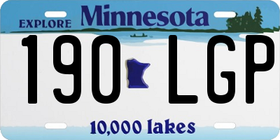 MN license plate 190LGP