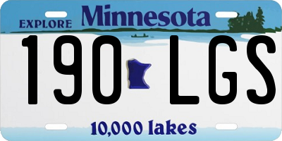 MN license plate 190LGS