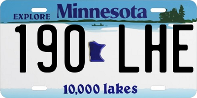 MN license plate 190LHE