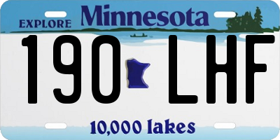 MN license plate 190LHF