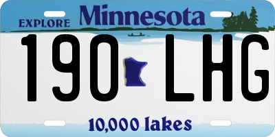 MN license plate 190LHG